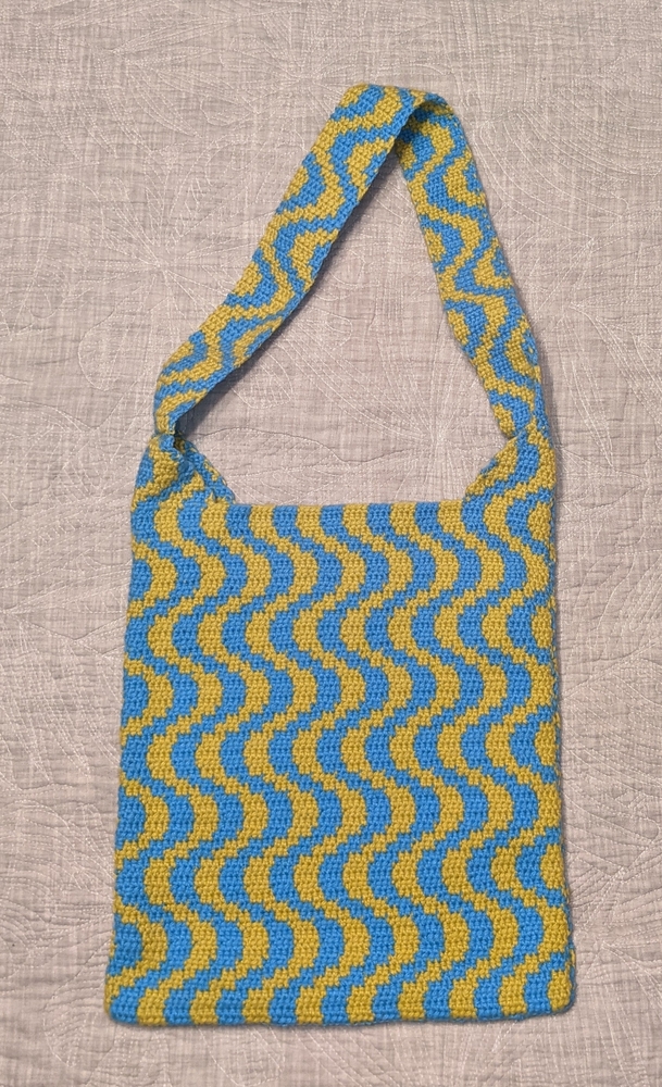Handmade chrochet wavy bag